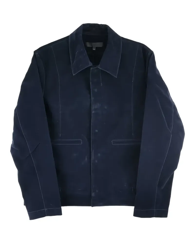Omar Afridi Francis flocked denim jacket - Blau Blau