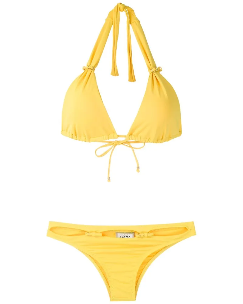 Amir Slama Triangel-Bikini - Gelb Gelb