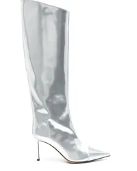 Alexandre Vauthier Kniehohe Stiefel 90mm Silber