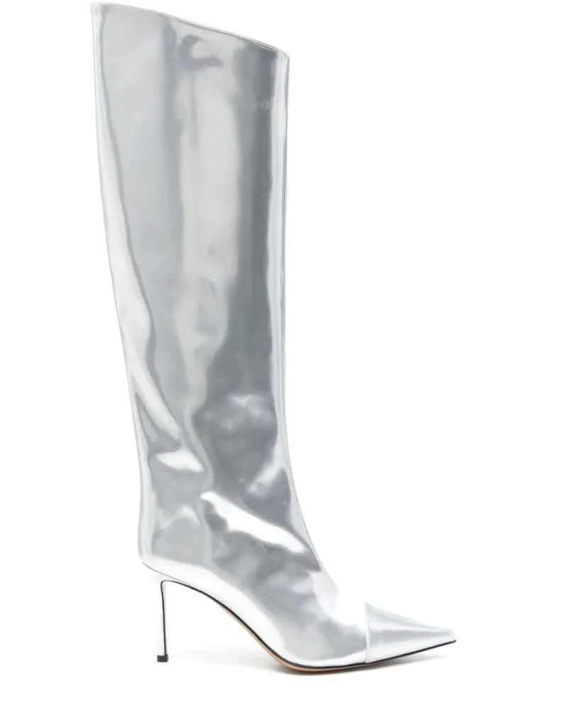 Alexandre Vauthier Kniehohe Stiefel 90mm Silber