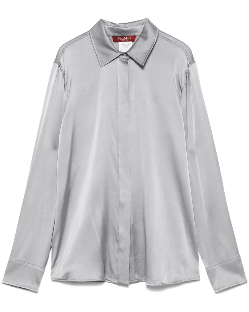 Max Mara Klassisches Hemd - Grau Grau