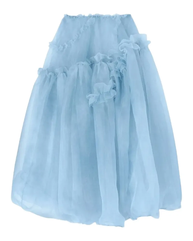 Ermanno Scervino ruffled tiered midi skirt - Blau Blau