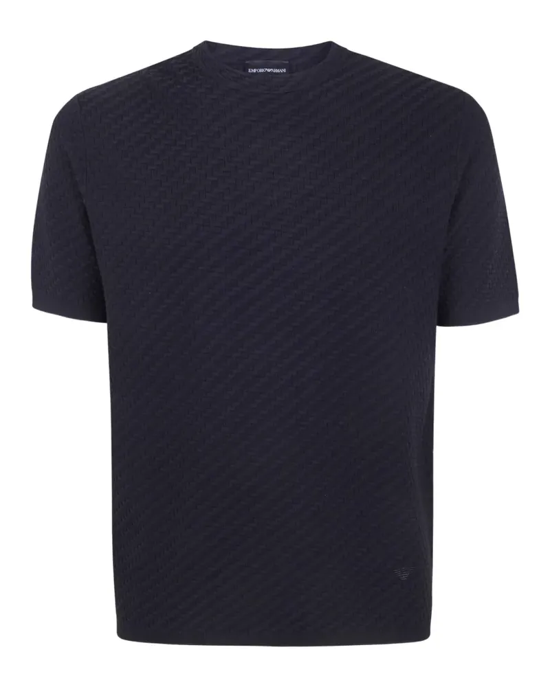 Emporio Armani textured T-shirt - Schwarz Schwarz