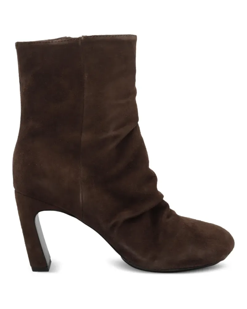 ash Estelle geraffte Stiefeletten aus Wildleder - Braun Braun