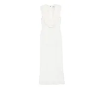 Ärmelloses Maxi Waterfall Kleid - Weiß