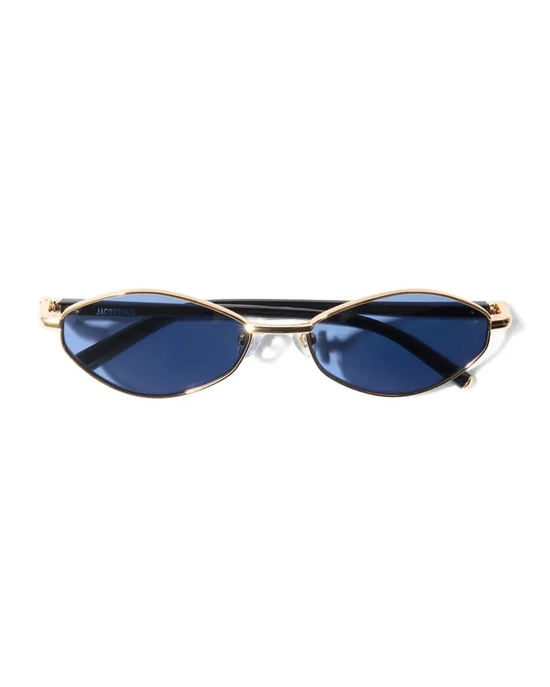 Jacquemus Sonnenbrille mit ovalem Gestell - Gold Gold