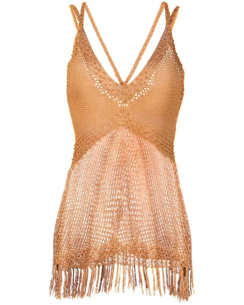 Twin-Set Gestricktes Top - Orange Orange