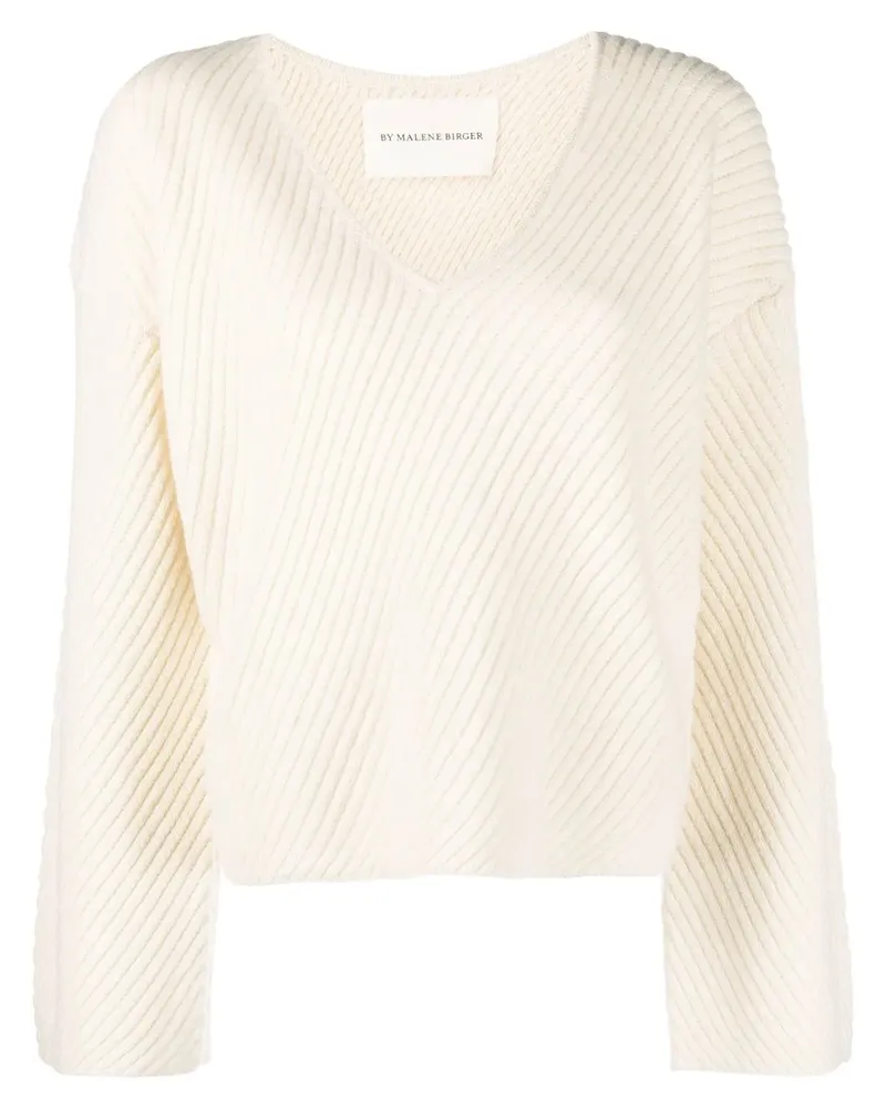 By Malene Birger Gerippter Strickpullover - Nude Nude