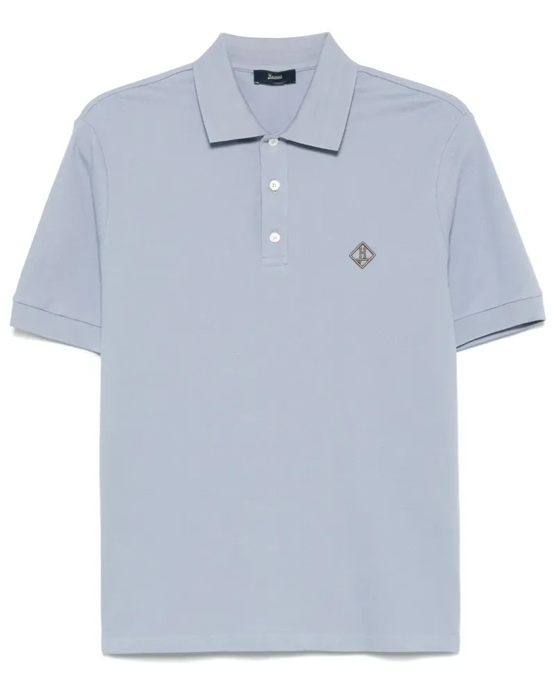 Herno Poloshirt mit Logo-Stickerei - Blau Blau