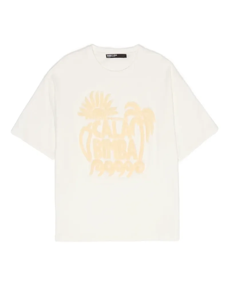BIMBA Y LOLA T-Shirt mit Logo-Stickerei - Nude Nude