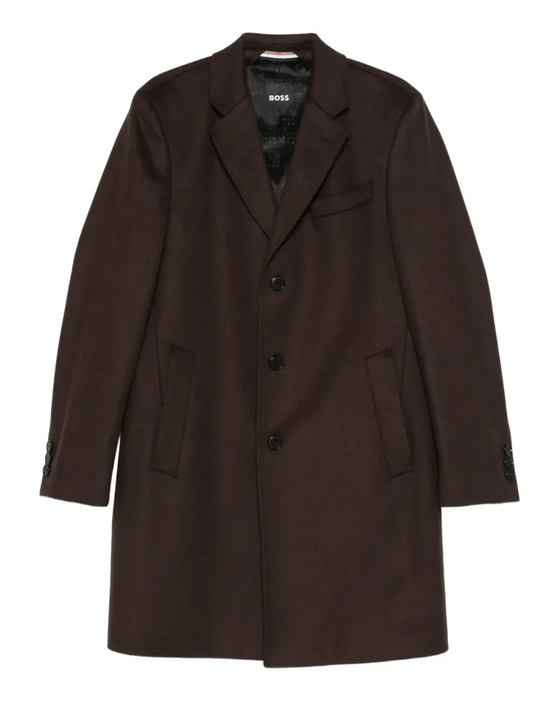 HUGO BOSS Geknöpfter Mantel - Braun Braun