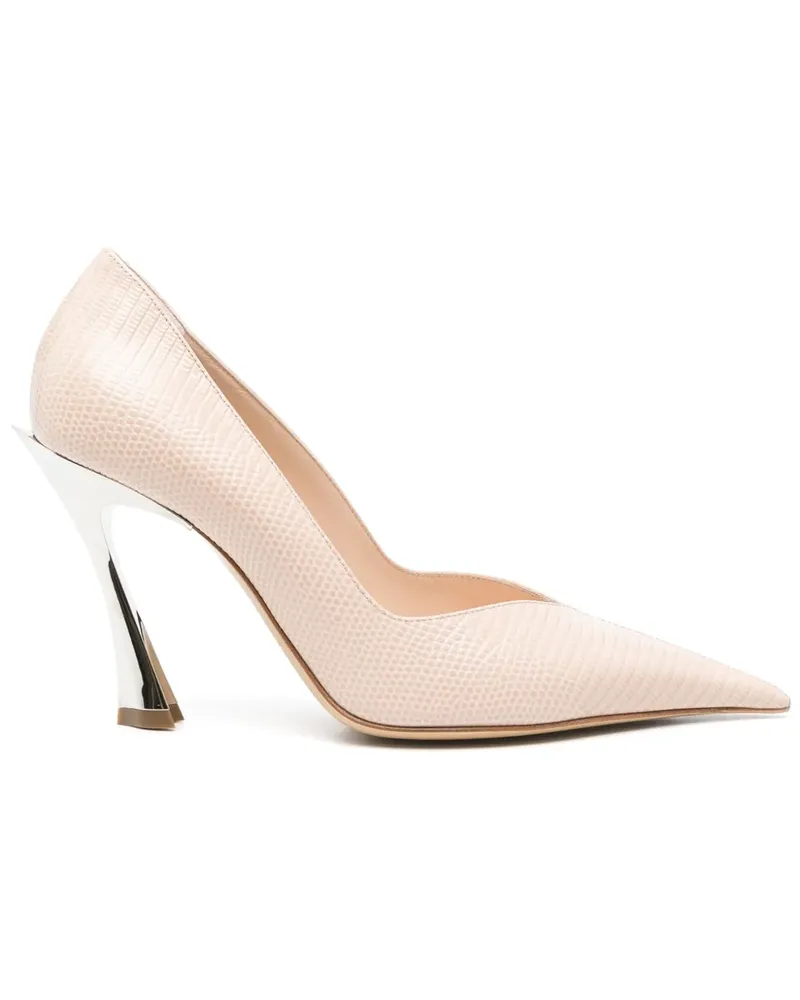 Thierry Mugler Pumps mit Logo-Absatz 95mm - Rosa Rosa