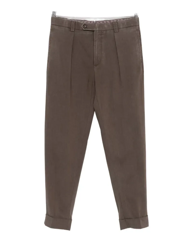 Berwich Chiaia pleated trousers - Braun Braun