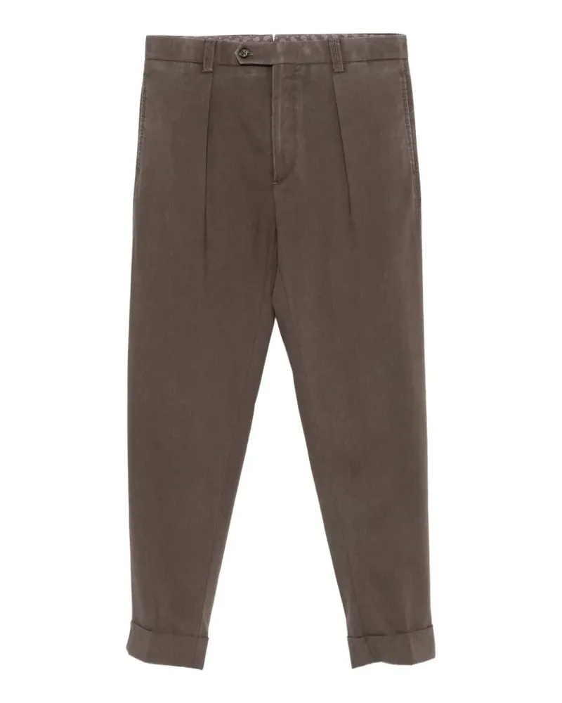 Berwich Chiaia pleated trousers - Braun Braun