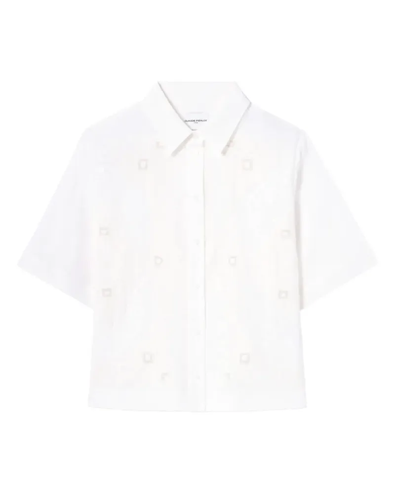 Claudie Pierlot Hemd mit Stickerei - Weiß Weiß