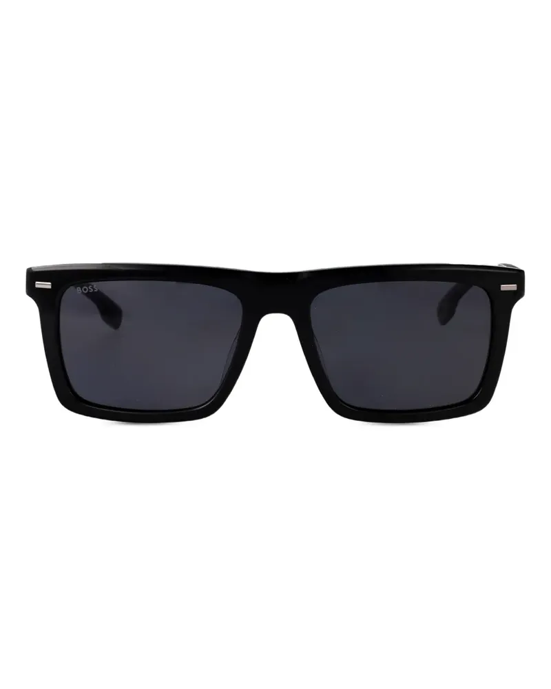 HUGO BOSS Sonnenbrille mit eckigem Gestell - Schwarz Schwarz