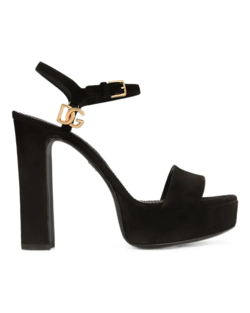 Dolce & Gabbana suede platform sandals - Schwarz Schwarz