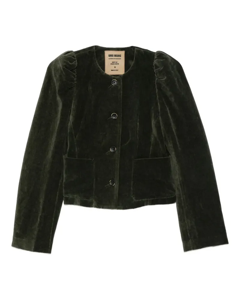 Uma Wang Langärmelige Jacke aus Samt - Grün Grün