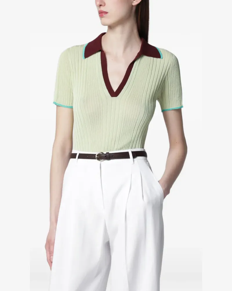 Roberto Collina ribbed-knit short-sleeve t-shirt - Grün Grün