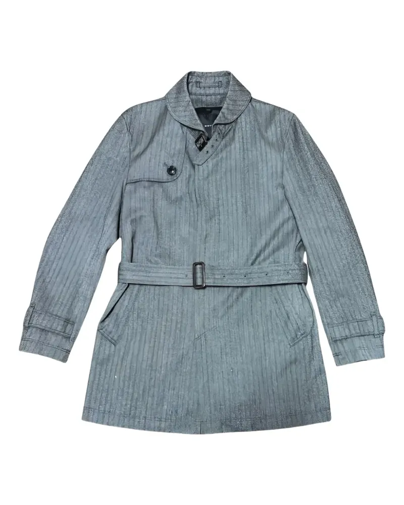 Herno herringbone-pattern belted coat - Grau Grau