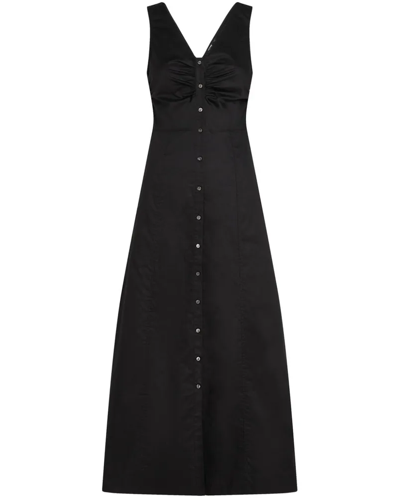 Karl Lagerfeld Maxikleid mit Knopfleiste - Schwarz Schwarz