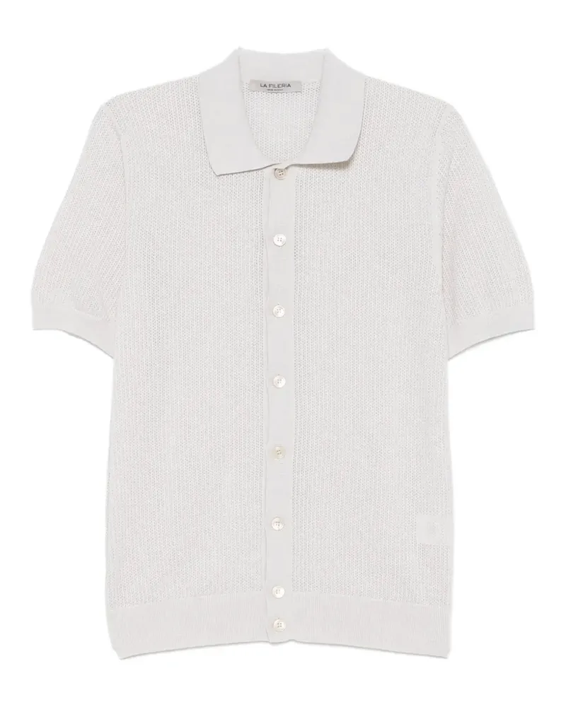 La Fileria open-knit short-sleeve shirt - Nude Nude