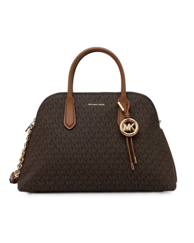Michael Kors Freddie monogram-pattern logo-charm tote bag - Braun Braun