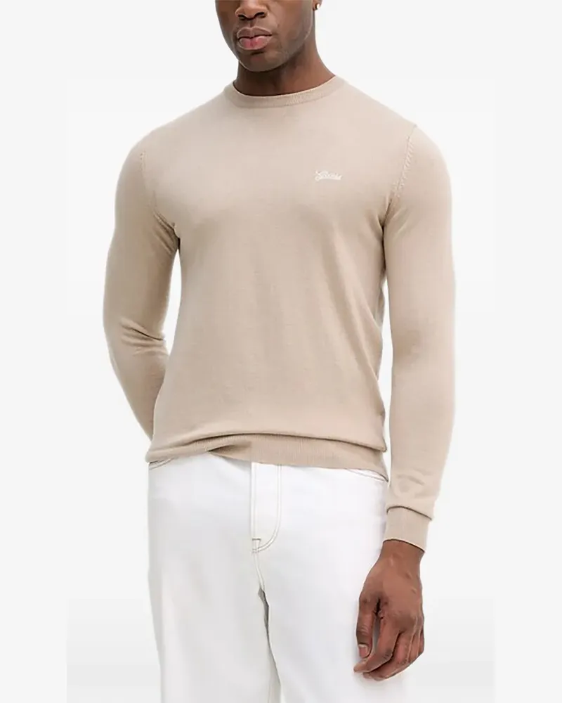 Guess script-logo sweater - Nude Nude