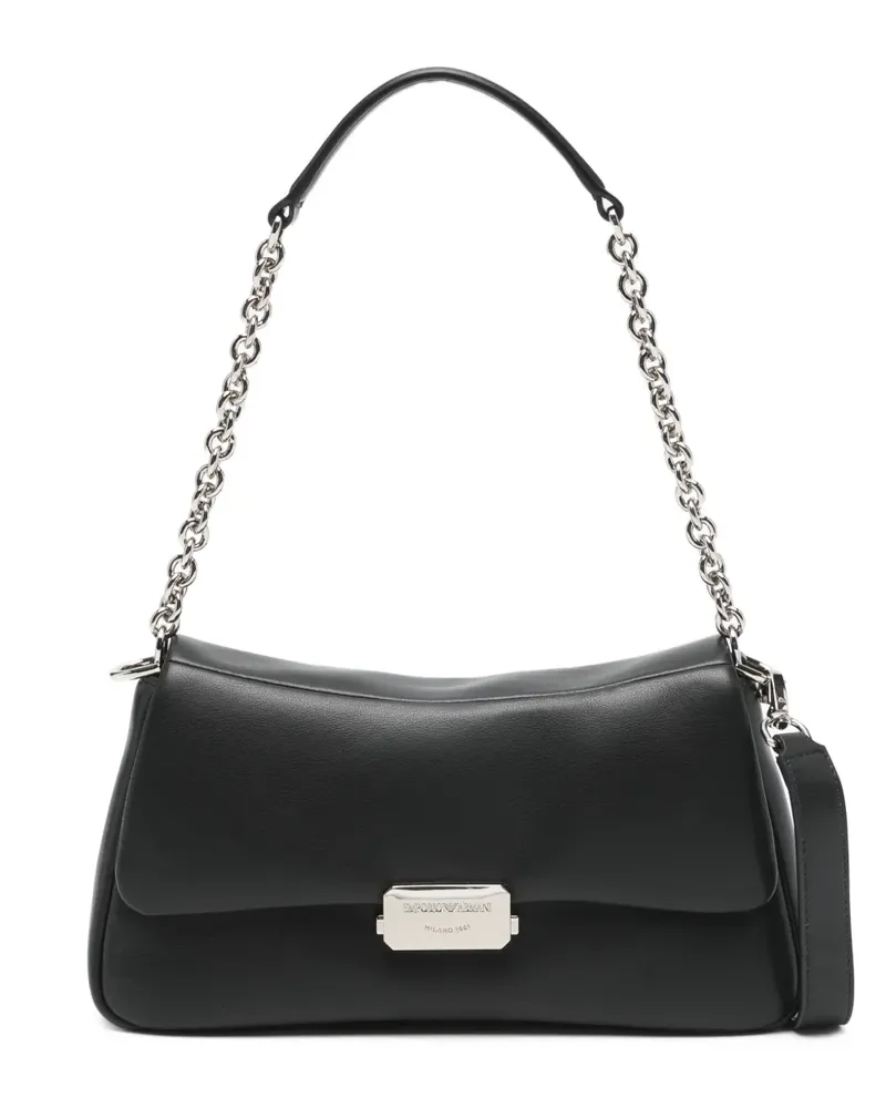 Emporio Armani chain tote bag - Schwarz Schwarz
