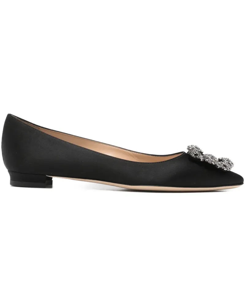 Manolo Blahnik Verzierte Hangisiflat Pumps - Schwarz Schwarz