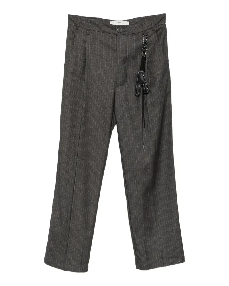 Song For The Mute stripe-pattern wide-leg trousers - Grau Grau