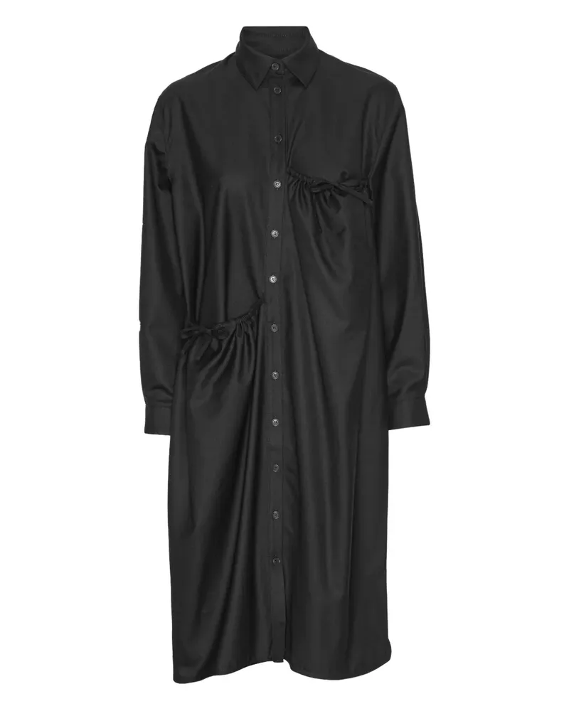 Henrik Vibskov Gerafftes Kleid - Schwarz Schwarz