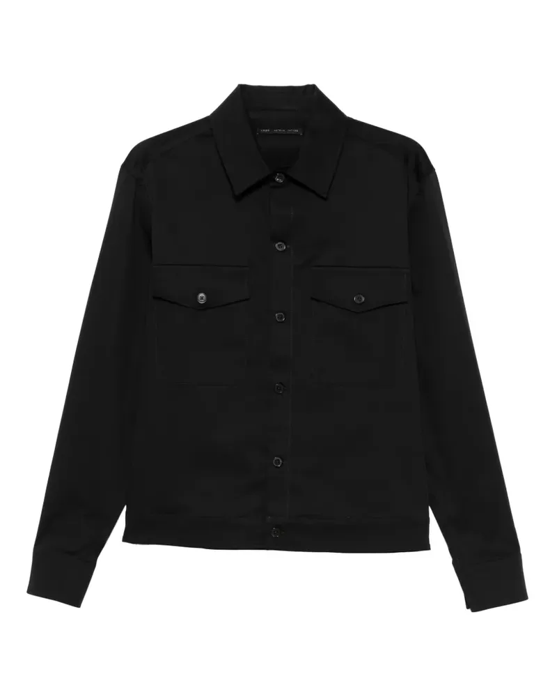 Low Brand flap-pocket button-up shirt - Schwarz Schwarz