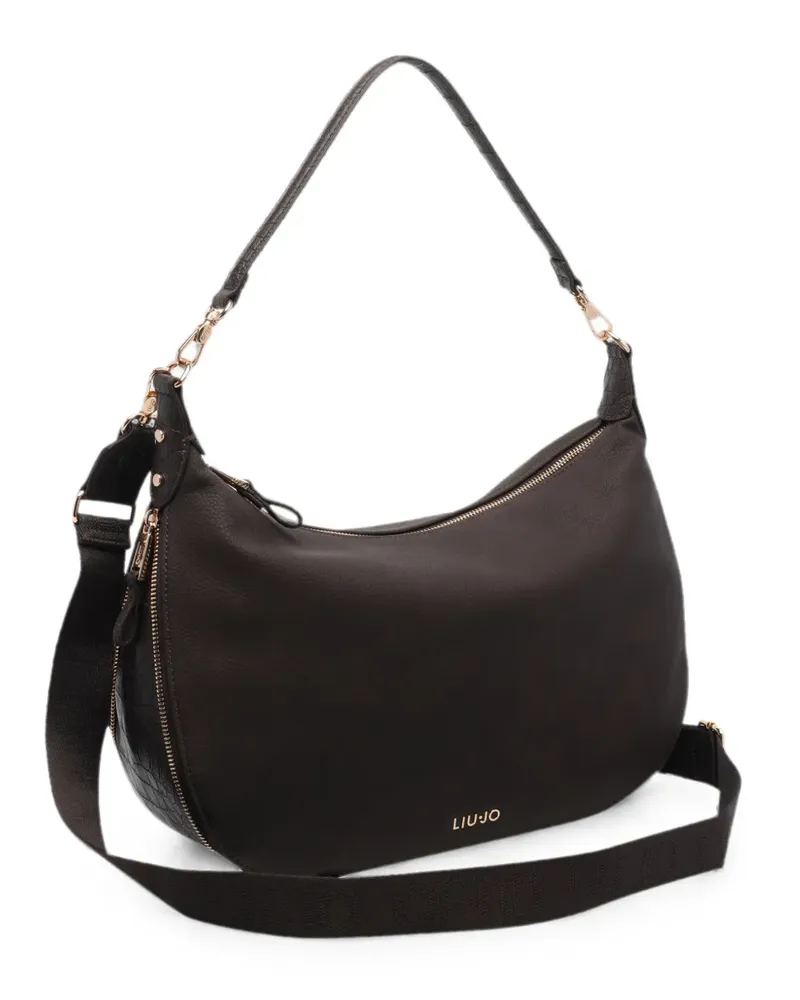Liu Jo crocodile-effect zip-detail tote bag - Braun Braun