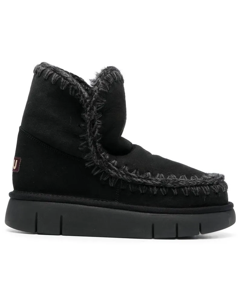 Mou Eskimostiefel aus Wildleder - Schwarz Schwarz