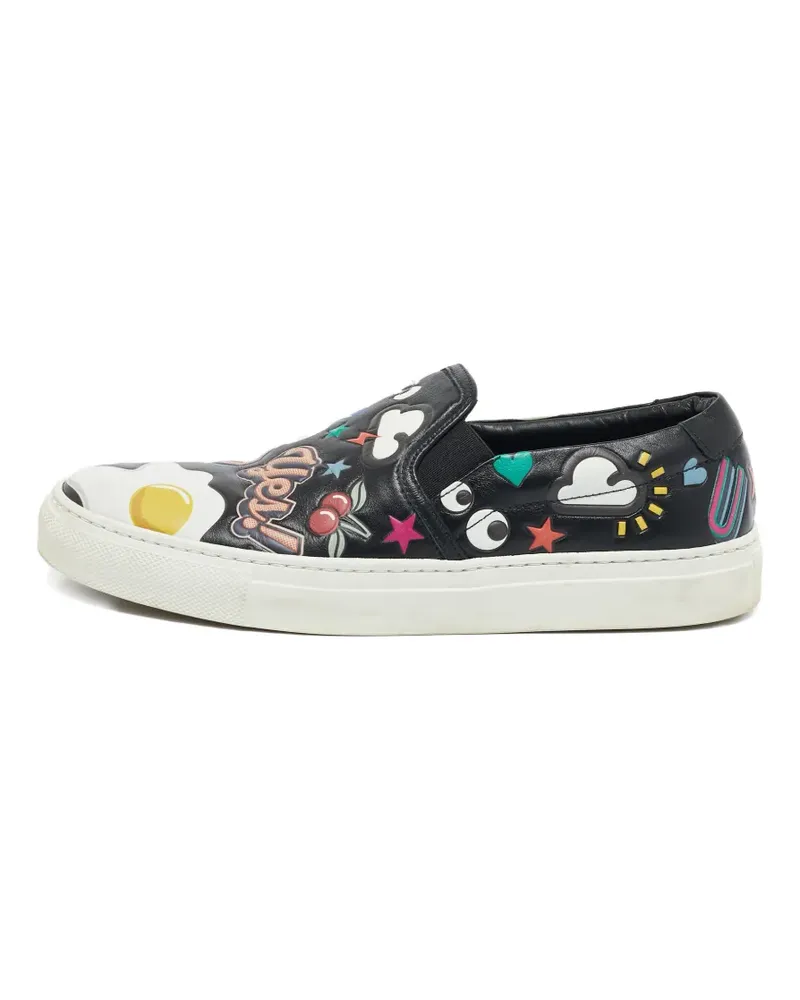 Anya Hindmarch Klassische Slip-On-Sneakers - Schwarz Schwarz