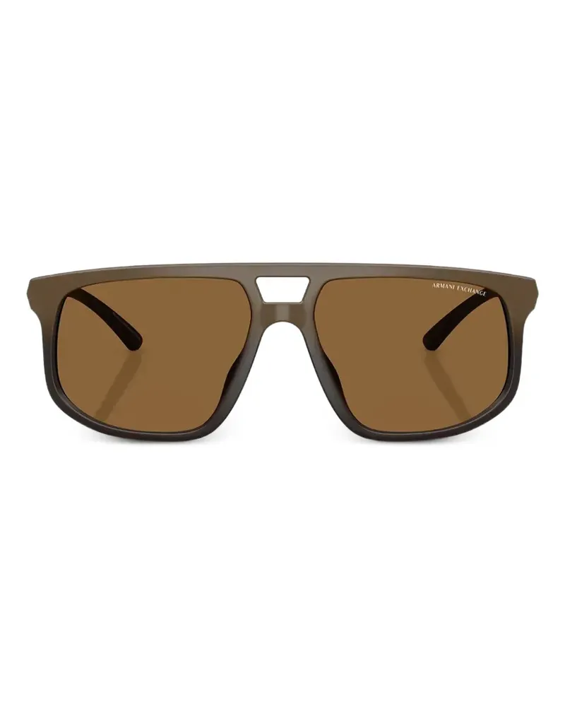 Armani Exchange Sonnenbrille mit Doppelsteg - Braun Braun