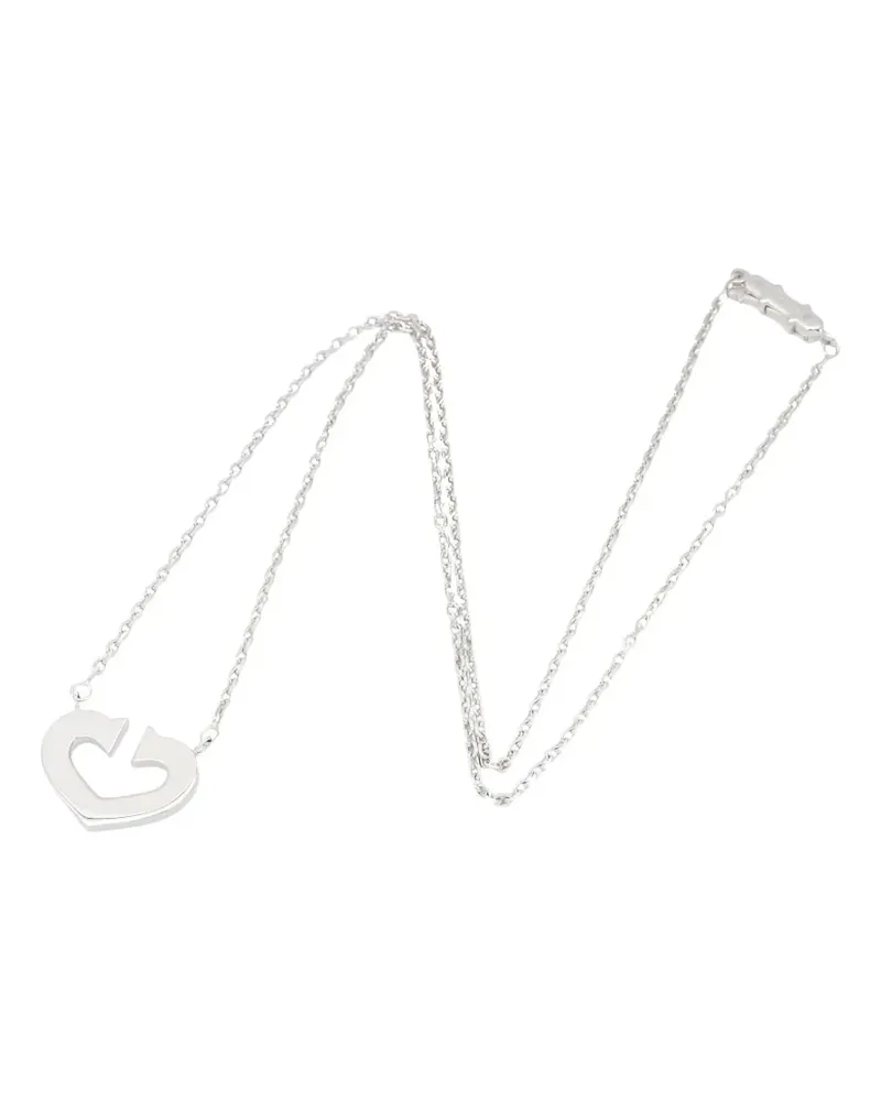 Cartier 2010s 18K white gold C-heart charm necklace - Silber Silber