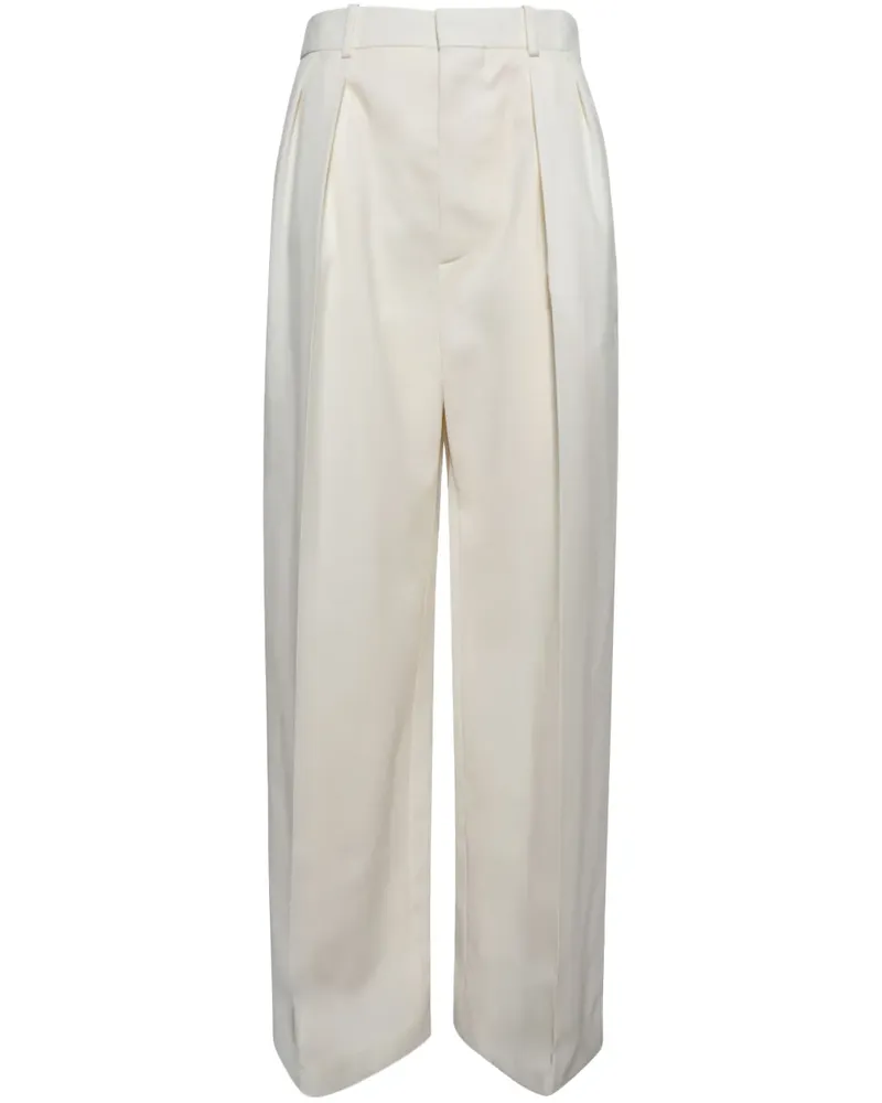 WARDROBE.NYC Tief sitzende Smoking-Hose - Weiß Weiß