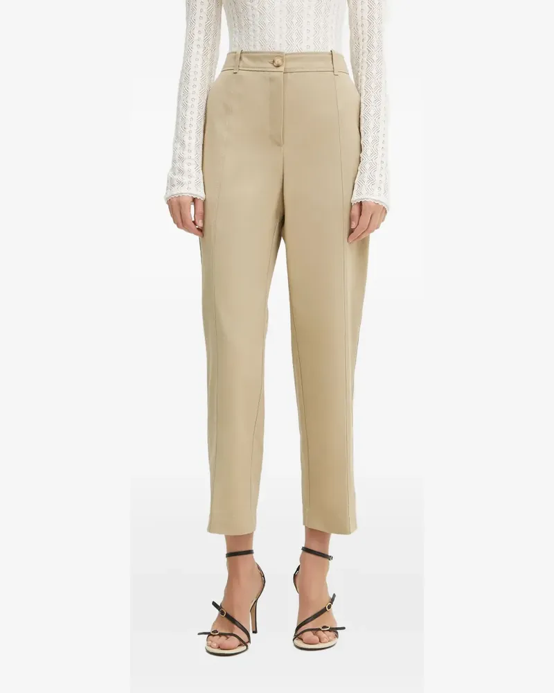 HUGO BOSS Gerade Hose mit Ziernaht - Nude Nude