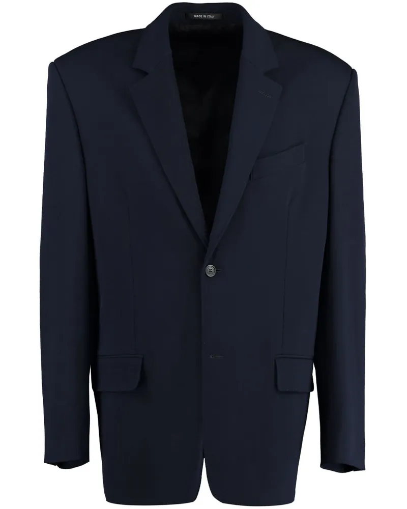 Balenciaga single-breasted blazer - Blau Blau