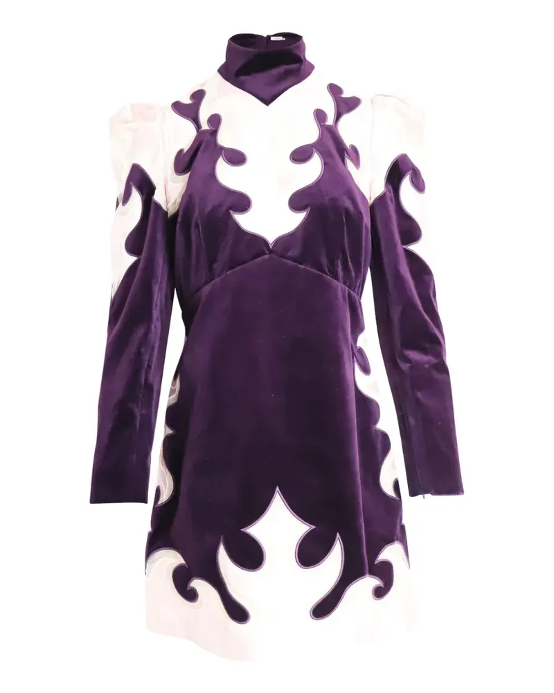 Zimmermann Ladybeetle velvet-detail mini dress - Violett Violett