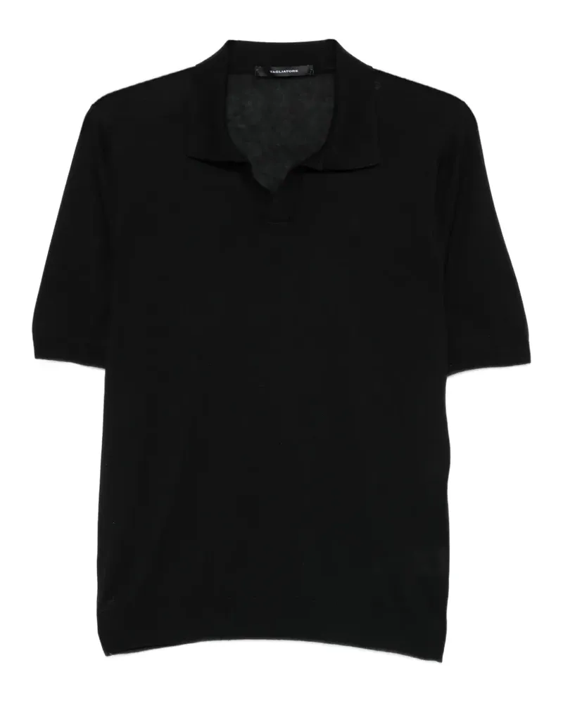Tagliatore Klassisches T-Shirt - Schwarz Schwarz