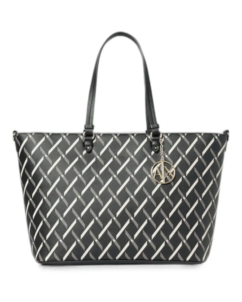Emporio Armani Shopper mit Logo-Print - Schwarz Schwarz