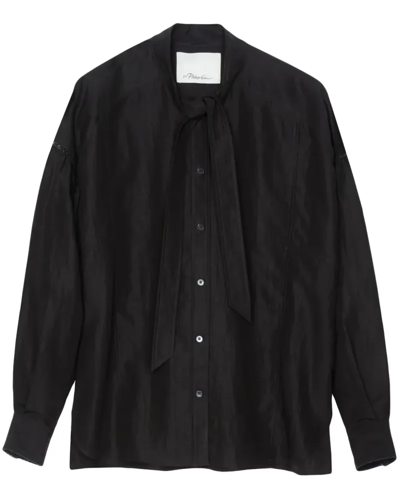 3.1 phillip lim Hemd aus Popeline - Schwarz Schwarz