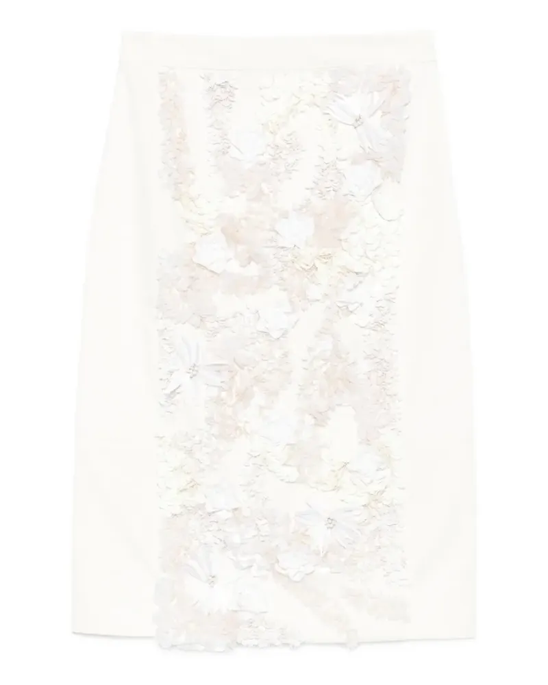 PLAN C sequin-embellished midi skirt - Weiß Weiß