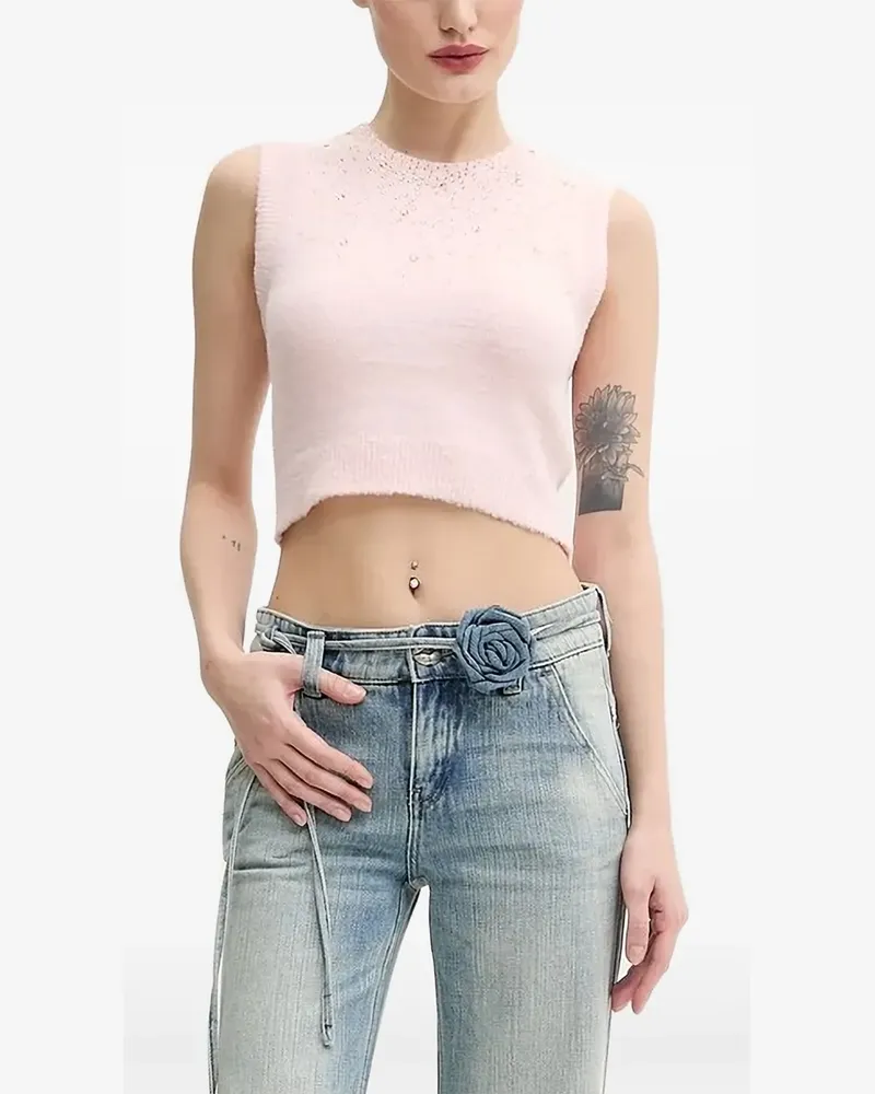 Aniye By Ärmelloses Top mit Kristallen - Rosa Rosa