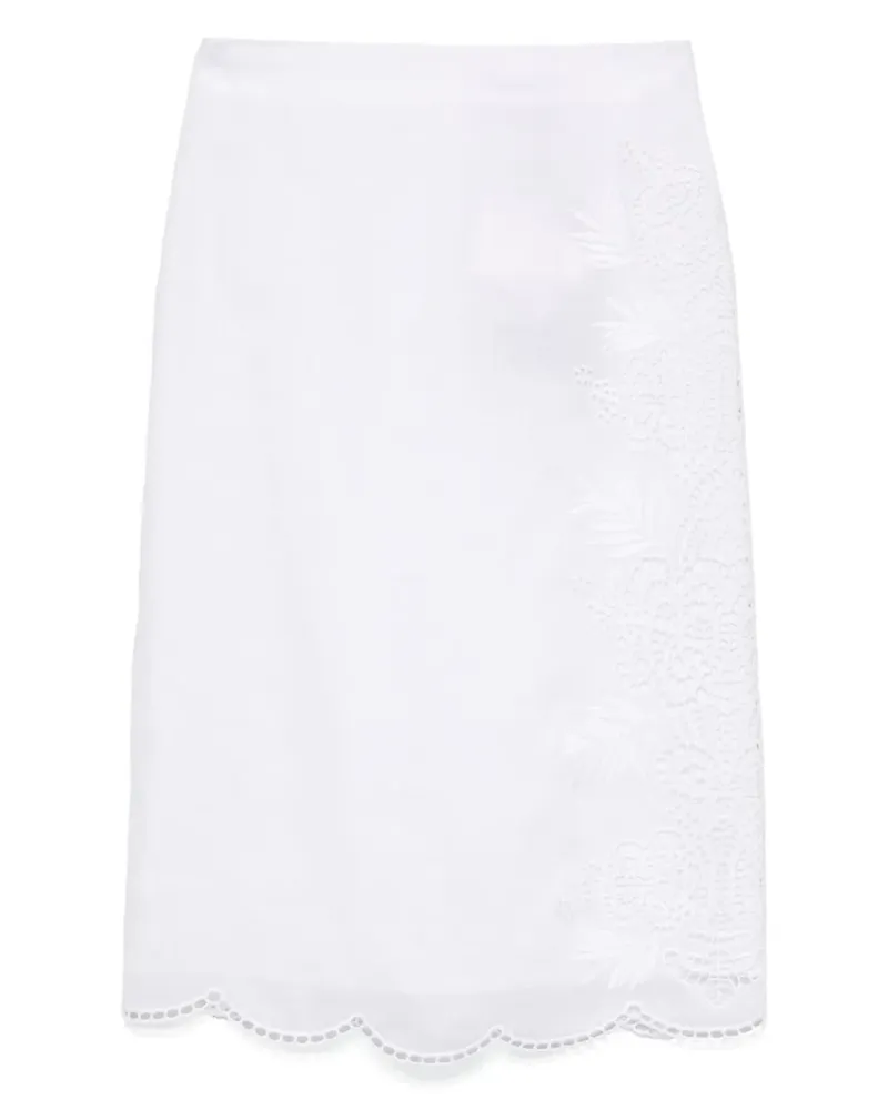Max Mara Fify Midirock - Weiß Weiß