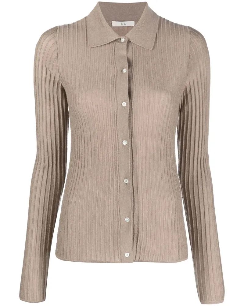 Co Gerippter Cardigan aus Kaschmir - Braun Braun