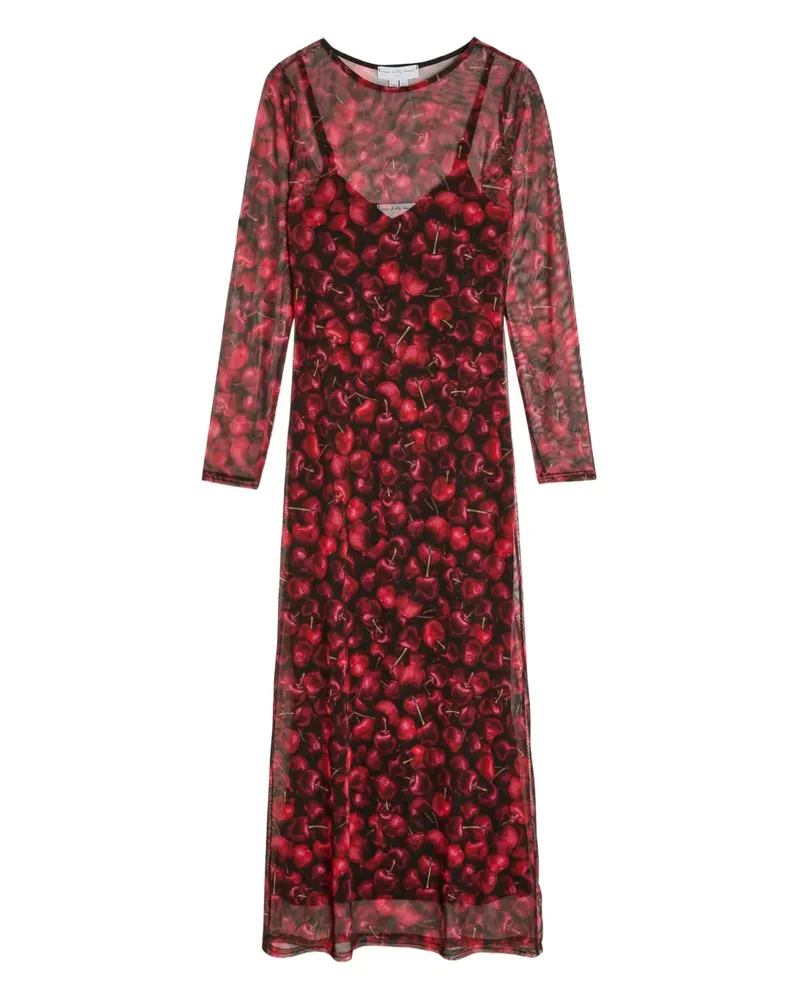 Never Fully Dressed Soho cherry-print midi dress - Rot Rot